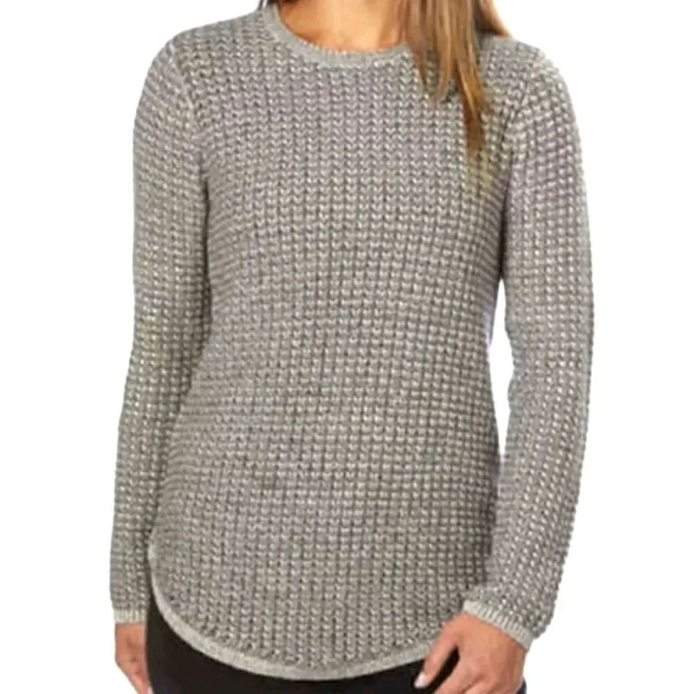 NWOT JEANNE PIERRE 100% COTTON TEXTURED KNIT SWEATER SZ.M